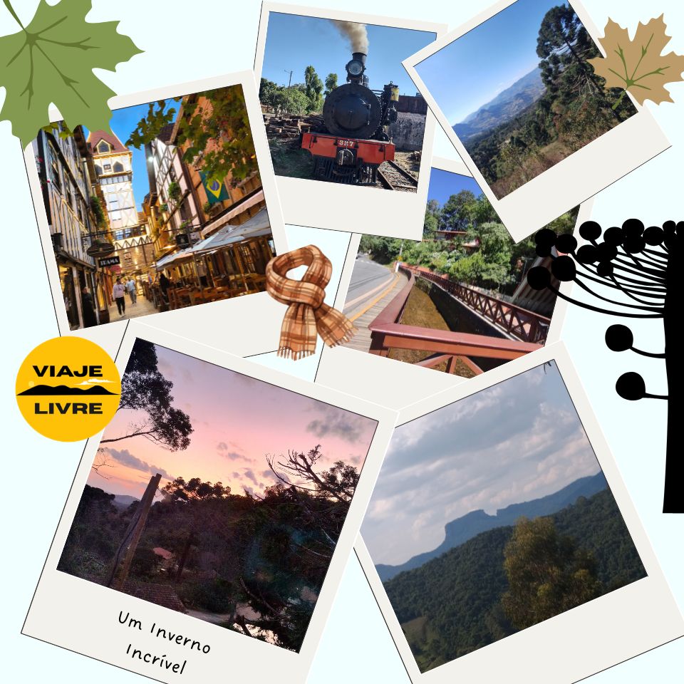 Colagem de fotos com imagens de Campos do Jordão, Monte Verde, Passa Quatro, Santo Antônio do Pinhal, Gonçalves e São Bento do Sapucaí